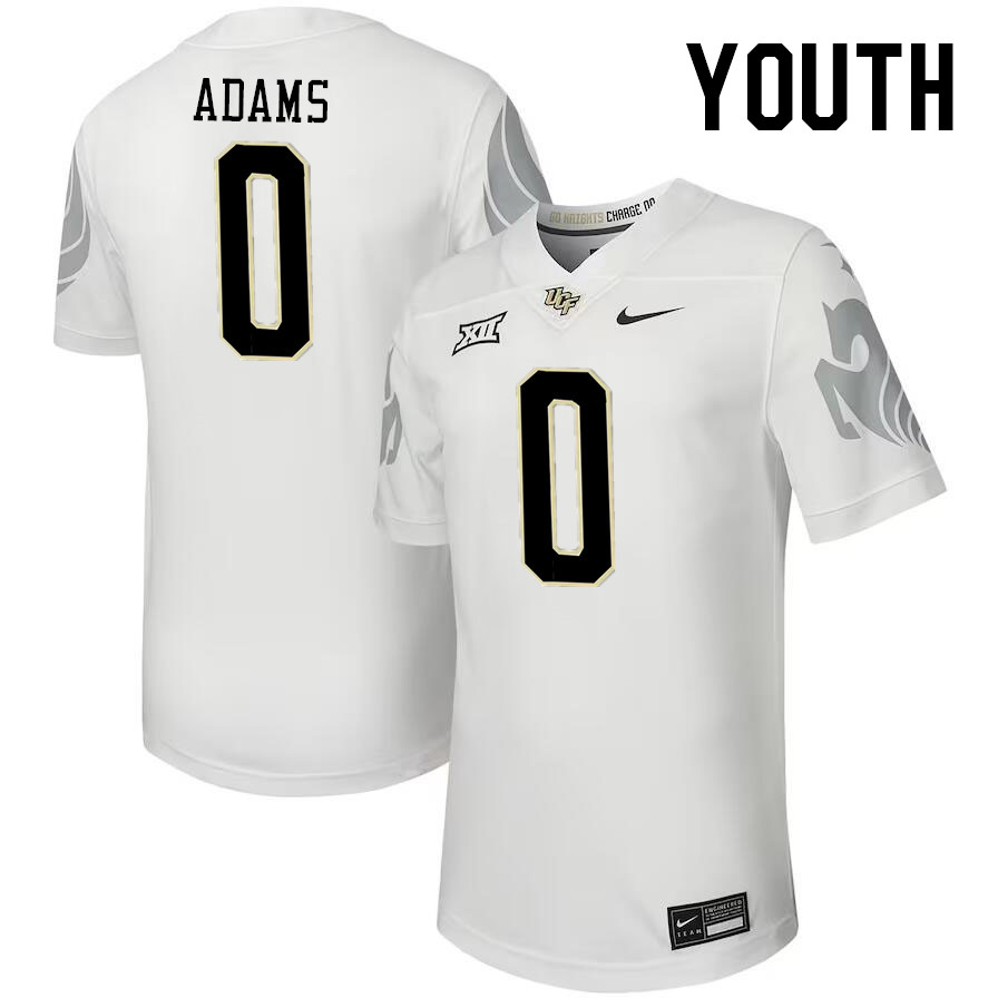 Youth #0 Brandon Adams UCF Knights Big 12 Conference College Football Jerseys Stitched-Black